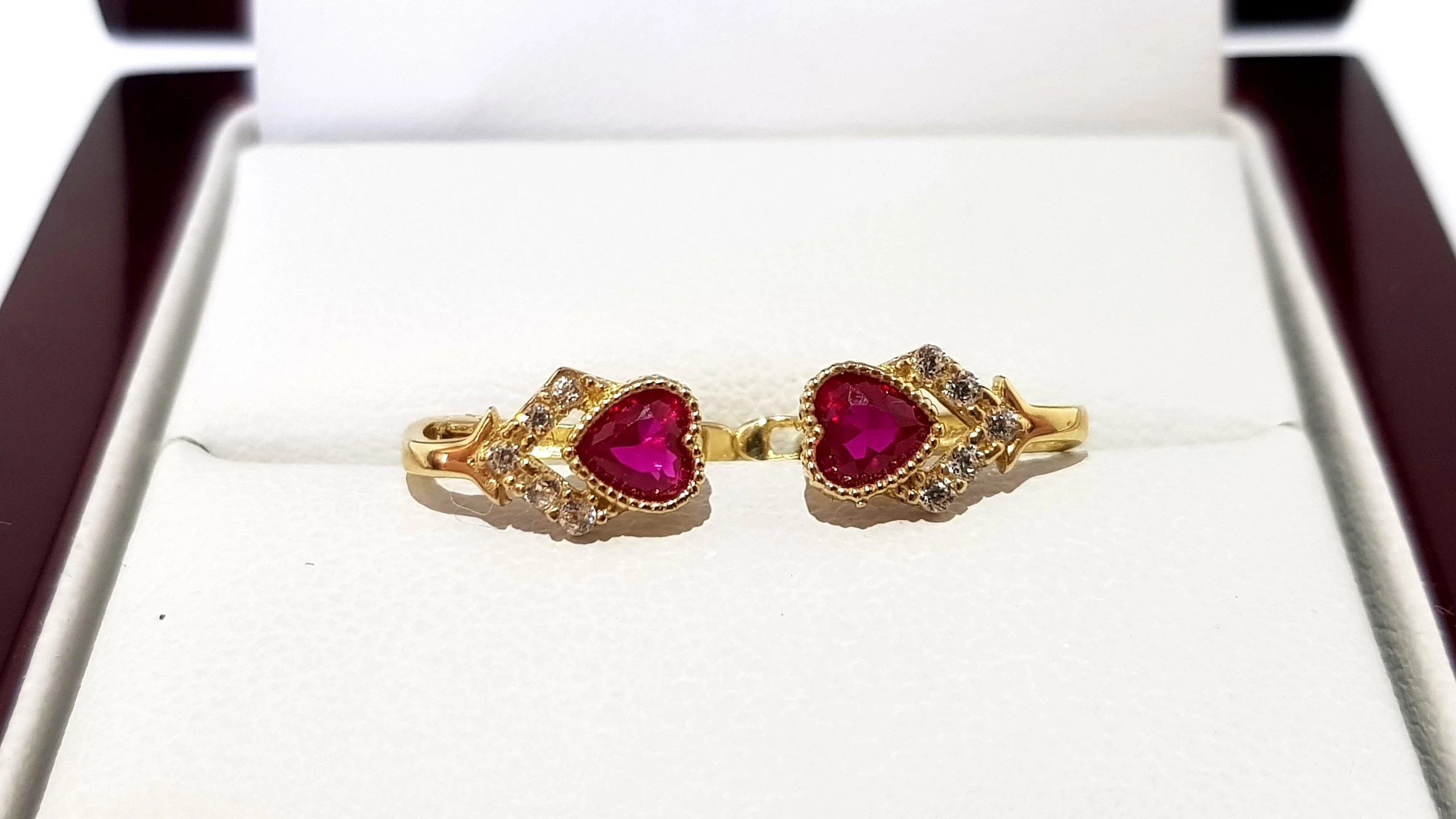 wyrob-jubilerski-uzywany-zlote-kolczyki-serduszka-czerwone-585-06x1cm131-marka-248811-2033914