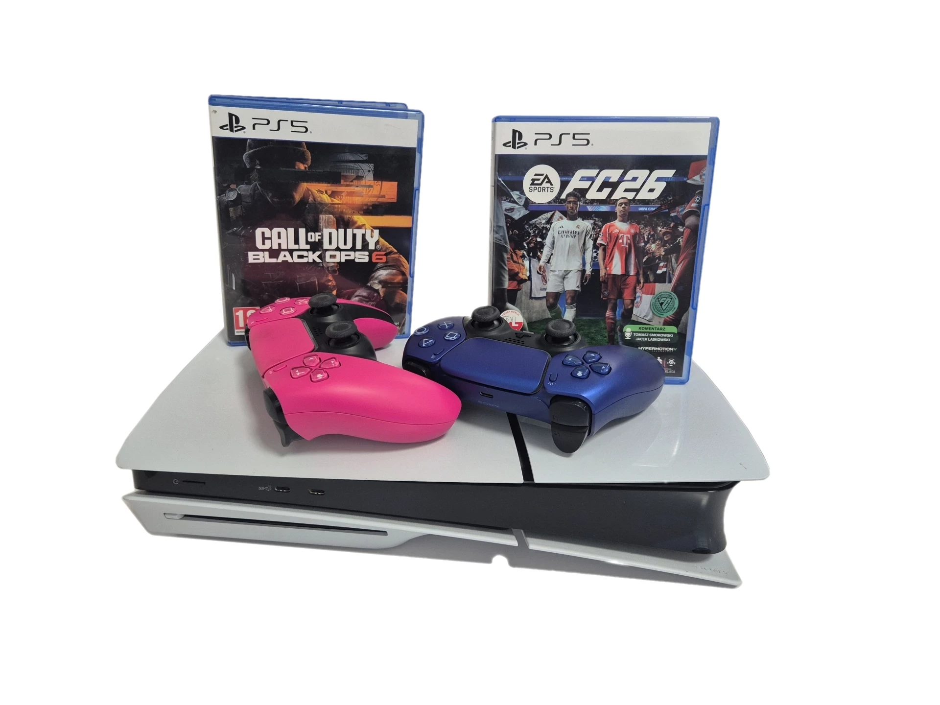 konsola-sony-ps5-slim-1tb-z-napedem-2-pady-2-gry-fc26-black-ops-6-kosciuszki-8-koscian-poludnie
