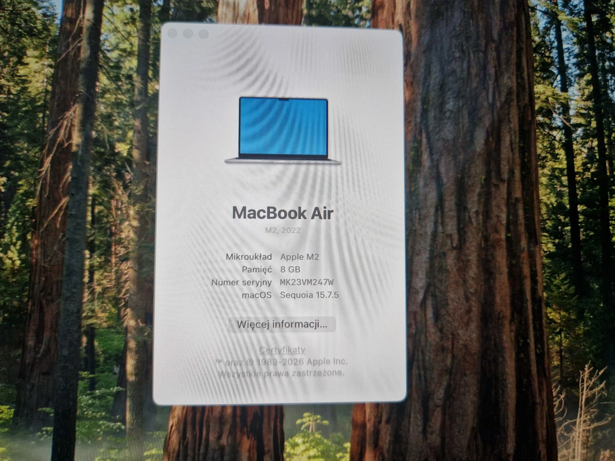 apple-macbook-air-136-inch-a2681-m2-8-gb-256-gb-88-bateri-481-cykli-rodzaj-karty-graficznej-1234-1