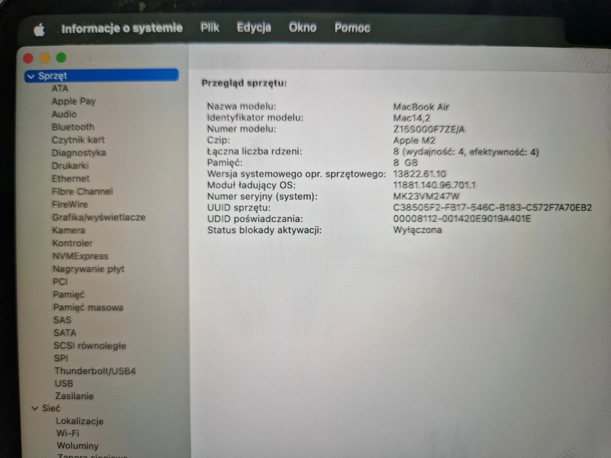 apple-macbook-air-136-inch-a2681-m2-8-gb-256-gb-88-bateri-481-cykli-pojemnosc-dysku-256