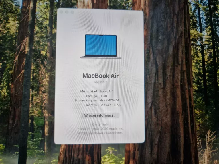 apple-macbook-air-136-inch-a2681-m2-8-gb-256-gb-88-bateri-481-cykli-rodzaj-karty-graficznej-1234-1