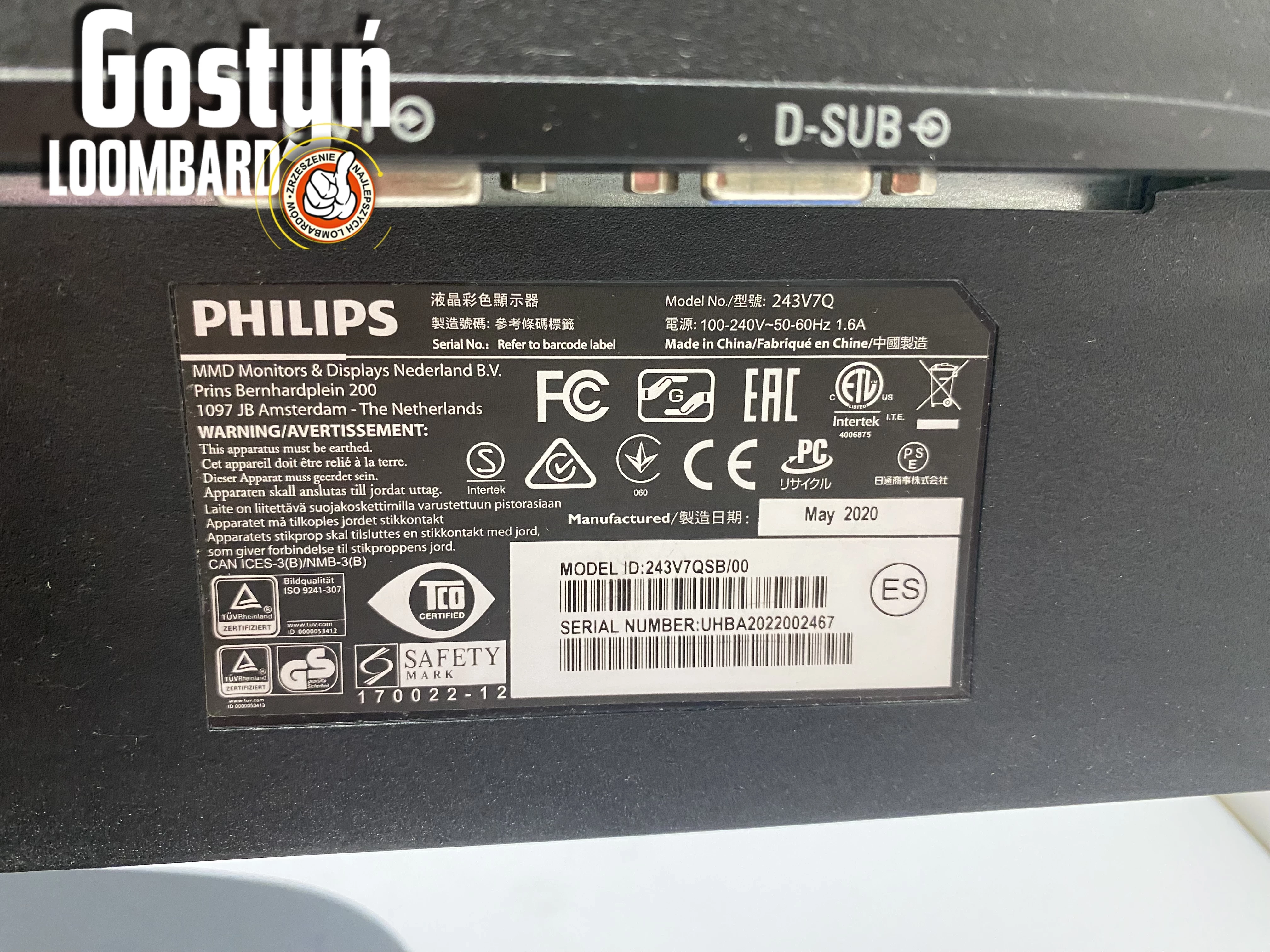 monitor-philips-v-line-243v7q-okablowanie-kod-producenta-243v7qsb00