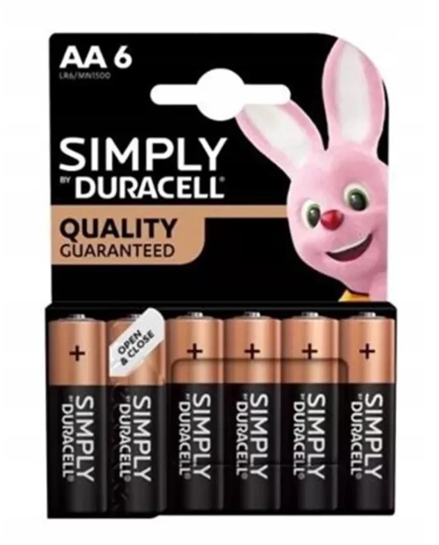 Duracell R6 BATERIA DURACELL AA (R6) ALKALICZNA 6 SZT. | Baterie | Loombard.pl
