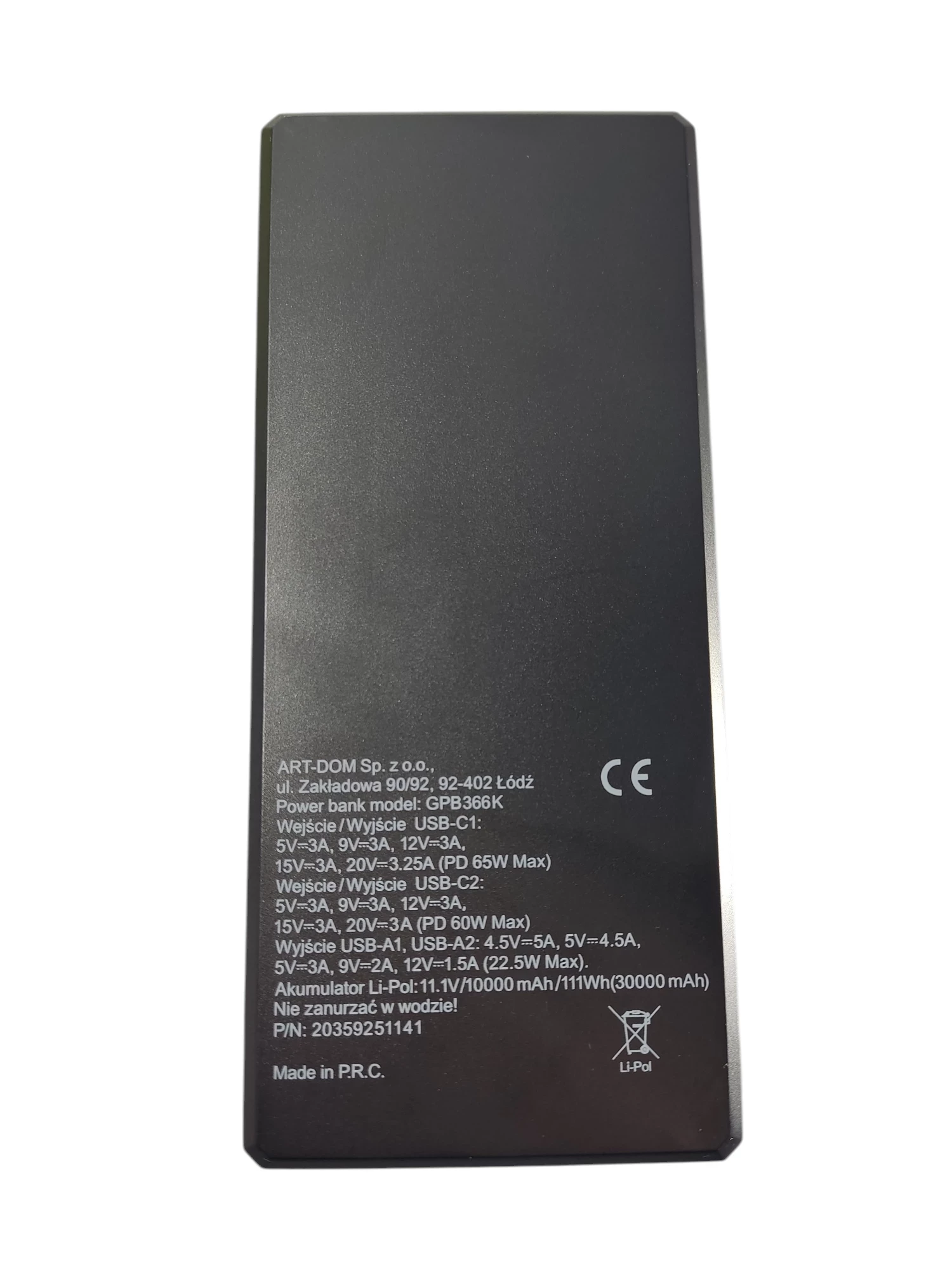 powerbank-x-line-30000-mah-czarny-gpb366k-kod-producenta-5906809900518