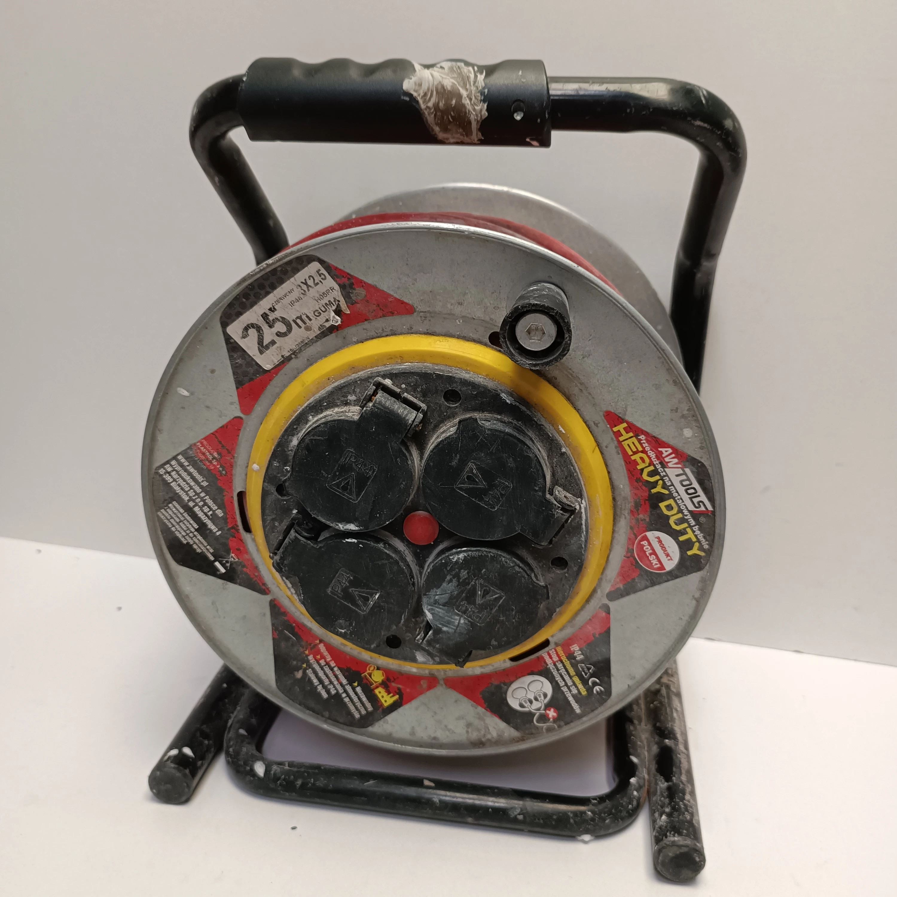 awtools-przedluzacz-beben-metalowy-czerwony-heavy-duty-25m-3x25-mm-16a-ean-gtin-5903041037484