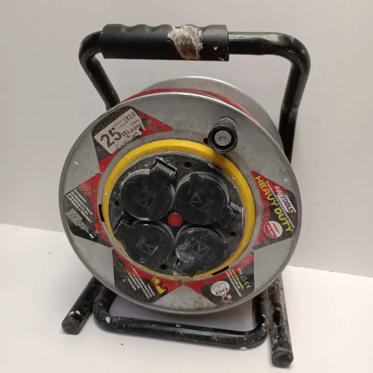 awtools-przedluzacz-beben-metalowy-czerwony-heavy-duty-25m-3x25-mm-16a-ean-gtin-5903041037484