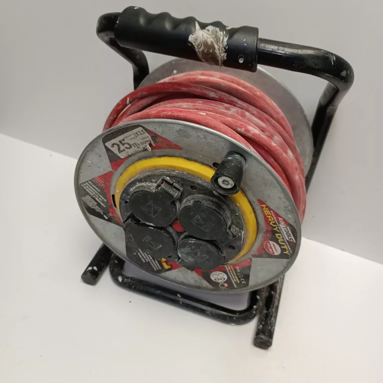 awtools-przedluzacz-beben-metalowy-czerwony-heavy-duty-25m-3x25-mm-16a-stan-11323-2