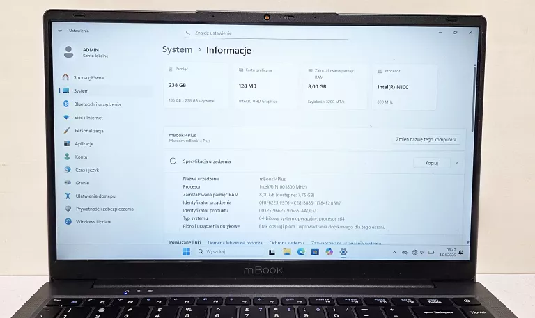 laptop-maxcom-mbook14-plus-ean-gtin-5908235978529