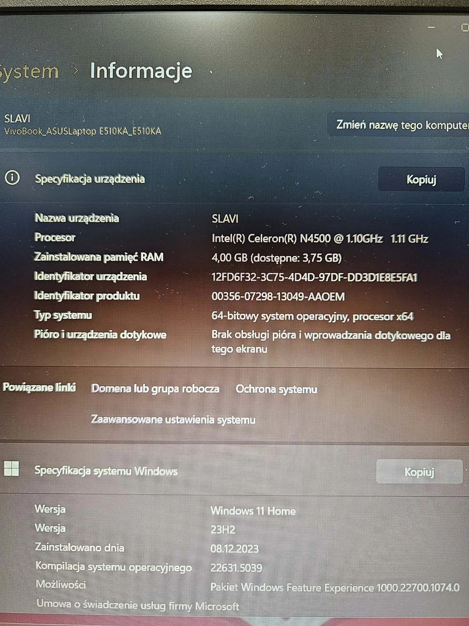 laptop-asus-e510k-4128gbwin11celeron-n4500-ean-gtin-5903919595634