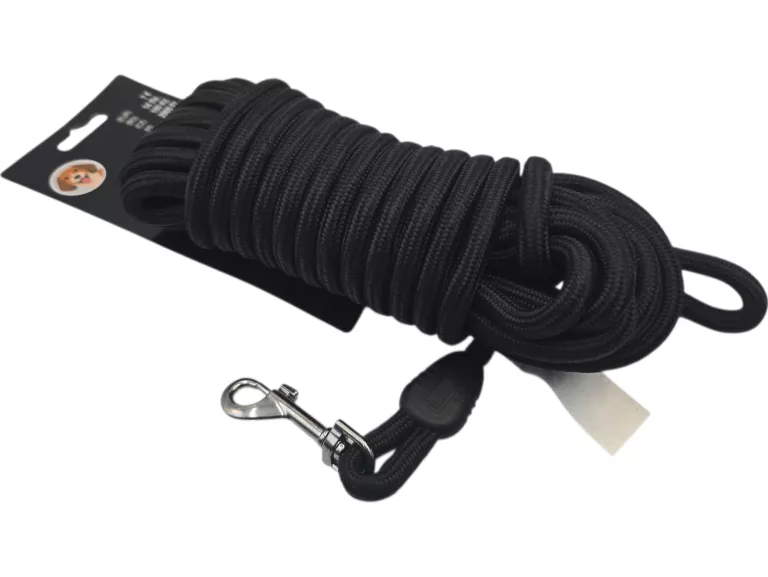 smycz-dla-psa-czarna-dlugosc-10-metrow-karabinczyk-ean-gtin-5906630352135