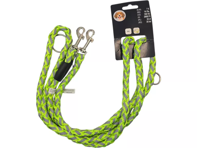 smycz-dla-psa-zielona-dlugosc-2-metry-odblaskowa-warszawska-38-katowice