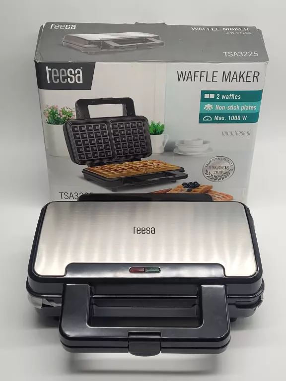 gofrownica-2-gofry-kwadraty-1000w-teesa-tsa3225-jak-nowa-ean-gtin-5901890035965