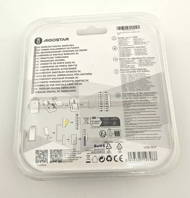 dzwonek-bezprzewodowy-do-drzwi-wodoodporny-aigostar-ip44-dc-150-m-12-v-ean-gtin-8433325197988