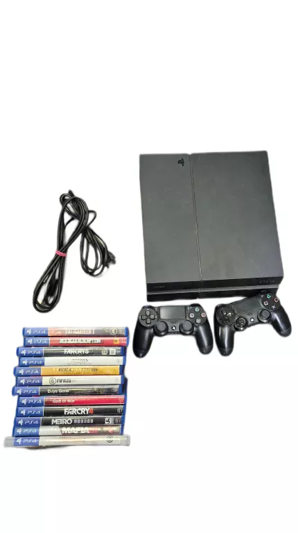konsola-sony-ps4-500-gb-cuh-1216a-z-napedem-2-pady-12-gier-ps4-kable-traugutta-85-wroclaw