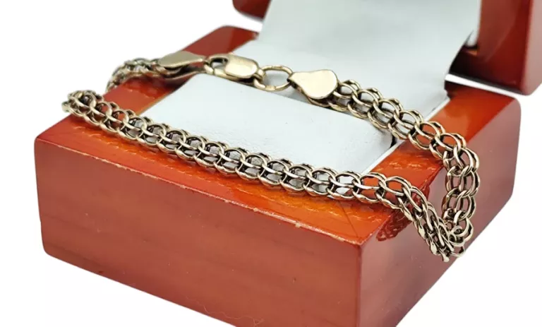 zlota-bransoletka-splot-galibardi-585-660g-18cm-stan-11323-2