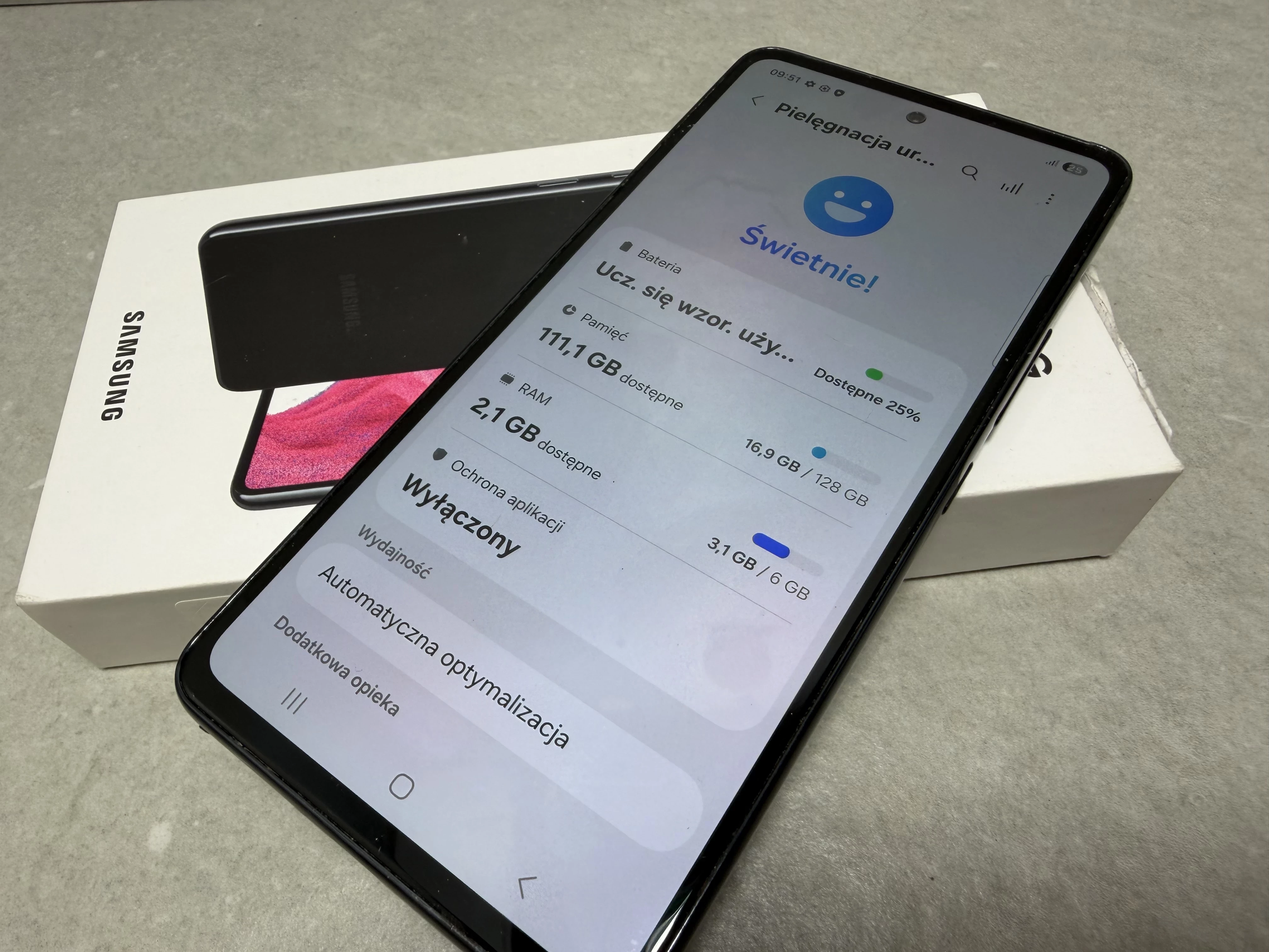 telefon-samsung-galaxy-a53-5g-6128gb-pudelko-osiedle-niepodleglosci-1-krakow