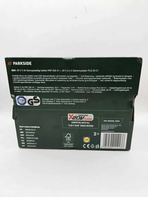 ladowarka-plg-20-c1-z-akumulatorem-parkside-2ah-pap-202-a1-ean-gtin-4066627619557