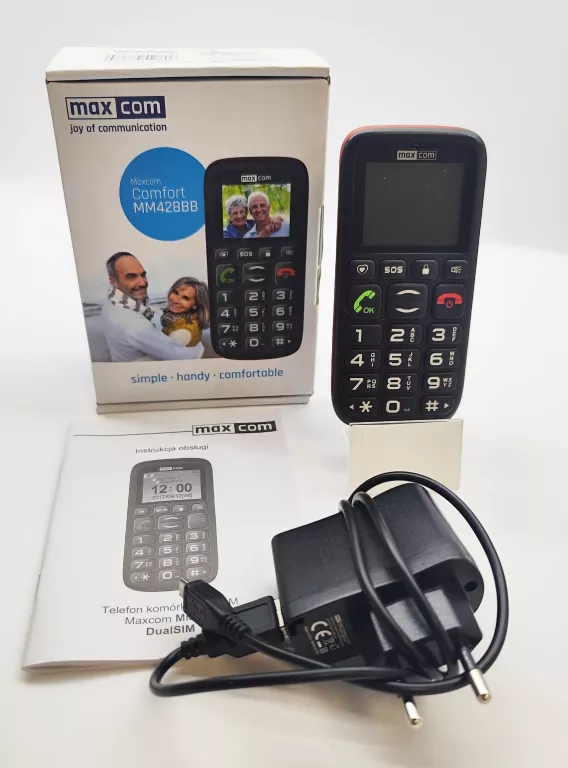 telefon-maxcom-mm428bb-pudelko-ladowarka-radosna-38-wroclaw