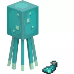 FIGURKA MINECRAFT 8 CM FIRMY MATTEL DO ZBUDOWANIA PORTALU GLOW SQUID