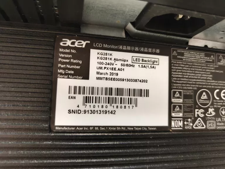 monitor-led-acer-kg281k-28-3840-x-2160-px-tn-ean-gtin-4710180180817