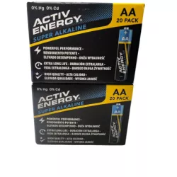 BATERIE ALKALICZNE ACTIV ENERGY AA – MEGA ZESTAW 2X 20 SZTUK (40 SZTUK!)