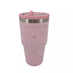 BIDON RÓŻOWY W KOKARDKI KIK 600ML