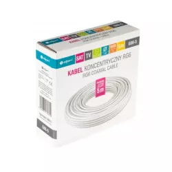 6, KABEL ANTENOWY RG6 1MM CCA 5M KARTON G06-5