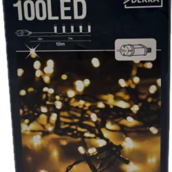 LAMPKI CHOINKOWE DEKRA NA ZEWNĄTRZ WEWNĄTRZ 10M 100 LED ŚWIĘTA