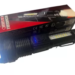 POTĘŻNA LATARKA AKUMULATOROWA LED A76 XHP90 + PANEL COB