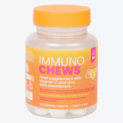 IMMUNO CHEWS TABLETKI DO ŻUCIA WITAMINA C I CYNK 60SZT