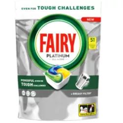 FAIRY PLATINUM CYTRYNA KAPSUŁKI DO ZMYWARKI ALL IN ONE 51 TABLETEK