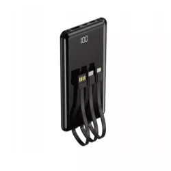 SETTY POWER BANK 10000 MAH Z KABLAMI PB-WK-101 CZARNY
