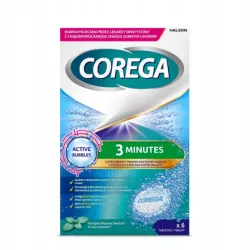 COREGA TABS 3 MINUTOWA TABLETKA CZYSZCZĄCA DO PROTEZ ZĘBOWYCH 6SZT