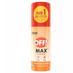 SPRAY NA KOMARY KLESZCZE OFF! MAX AEROZOL REPELENT NA UBRANIE SKÓRĘ 50ML