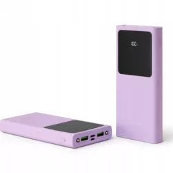 POWER BANK POWERBANK 10000 MAH PRZENOŚNA ŁADOWARKA Z KABLEM FIOLETOWY