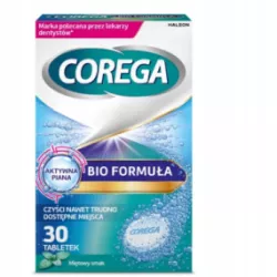 TABLETKI DO CZYSZCZENIA PROTEZ COREGA BIO FORMULA (30 SZT.)