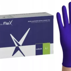 RĘKAWICE JEDNORAZOWE NITRYLOWE ZARYS FLEX ROZM. L KOBALTOWE OPAK.100 SZTUK