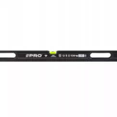 PRO POZIOMNICA PRO800 CZARNA JEDNOSTRONNIE FREZOWANA Z UCHWYTAMI 180 CM