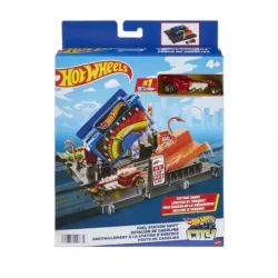 ZESTAW MATTEL HOT WHEELS STACJA PALIW Z POJAZDEM HKX45
