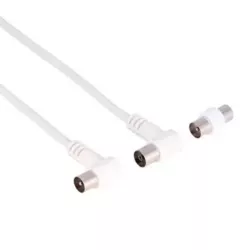 QILIVE QILIVE Q9991 M/F KABEL ANTENOWY 2M + ADAPTER  BIAŁY