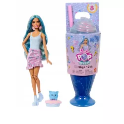 LALKA MODOWA BARBIE MATTEL NIEBIESKA Z 8 NIESPODZIANKAMI