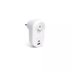 ROZGAŁĘŹNIK SIECIOWY POJEDYNCZY + USB-A + USB-C MONTIS MT147 BIAŁO-SZARY