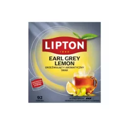 HERBATA CZARNA EKSPRESOWA LIPTON EARL GREY LEMON 92 TOREBKI 184G