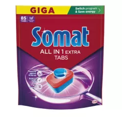 SOMAT ALL IN 1 EXTRA TABLETKI DO ZMYWARKI GIGA PACZKA 85 SZT.