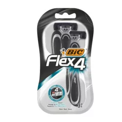 MASZYNKA JEDNORAZOWA BIC FLEX 4 CZARNA 3 SZT.