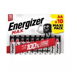 10X BATERIA ALKALICZNA ENERGIZER MAX BATERIE ALKALICZNE AA LR6 ECO