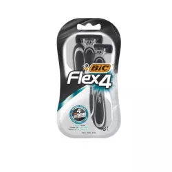MASZYNKA JEDNORAZOWA BIC FLEX 4 CZARNA 3 SZT.