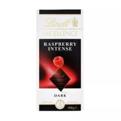 LINDT EXCELLENCE CZEKOLADA RASPBERRY INTENSE 100G DW: 09.2026 R.