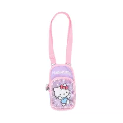 TOREBKA NA TELEFON NA RAMIĘ Z BROKATOWYM WYPEŁNIENIEM HELLO KITTY