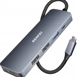 HUB USB C BENFEI 5 W 1 Z HDMI 4K, 3 PORTAMI USB-A